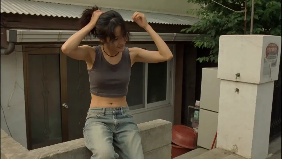 Main subject: young Korean woman, early 20s, natural everyday appearance, faded 